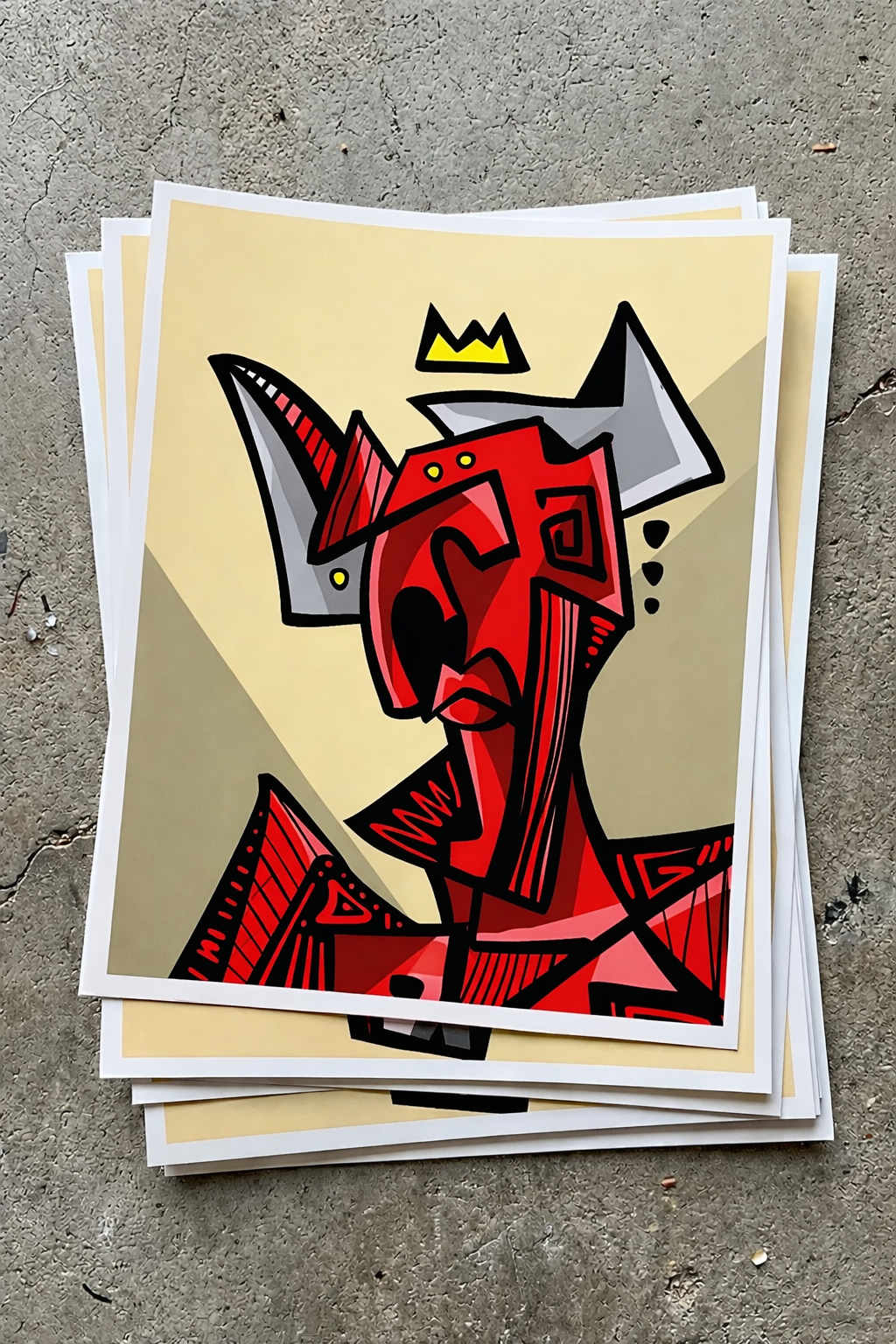 Belial II (2024) | Cubist Demon Art Print