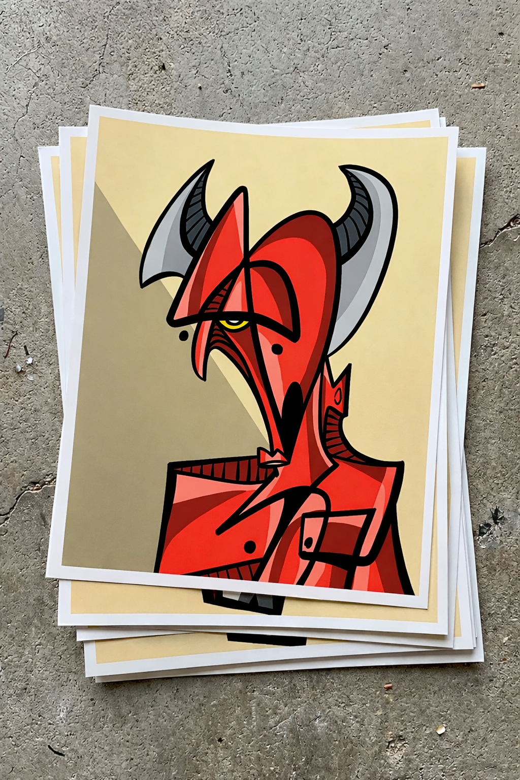 Belial III (2024) | Cubist Demon Art Print