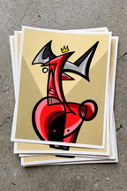 Belial IV (2024) | Cubist Demon Art Print