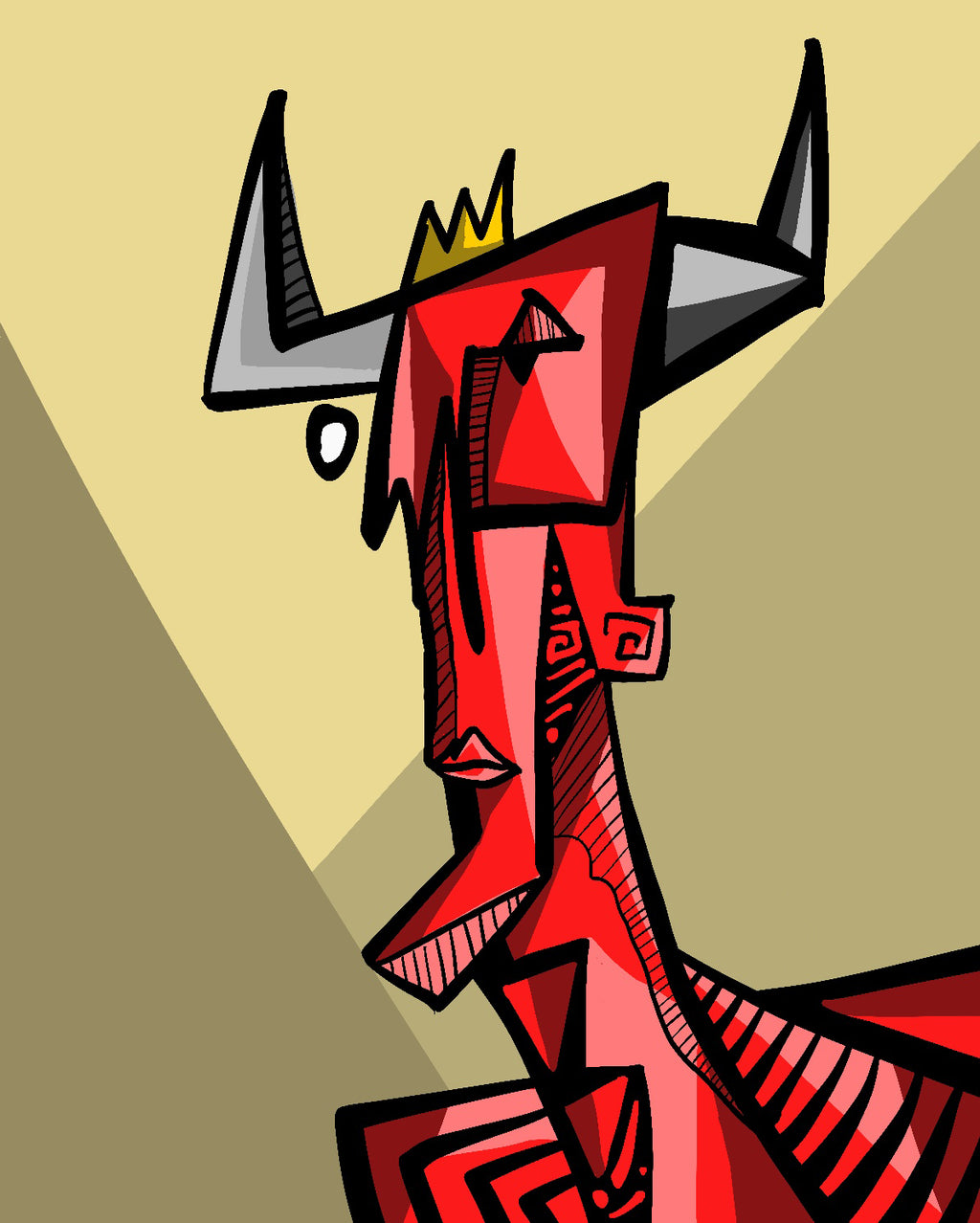 Belial I (2024) | Cubist Demon Art Print