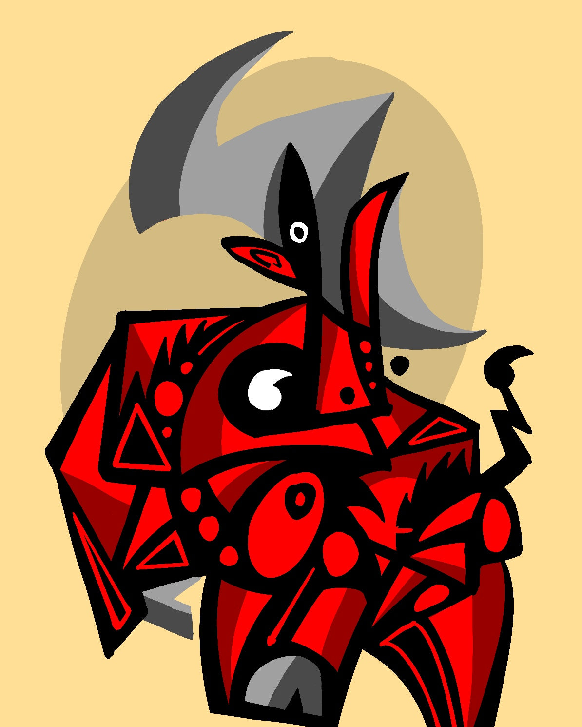 Raging Bull (2025) | Cubist Demon Art Print