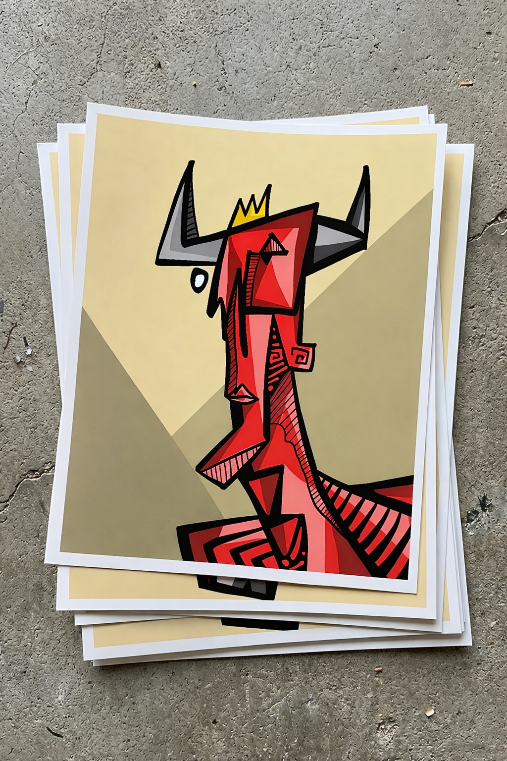Belial I (2024) | Cubist Demon Art Print
