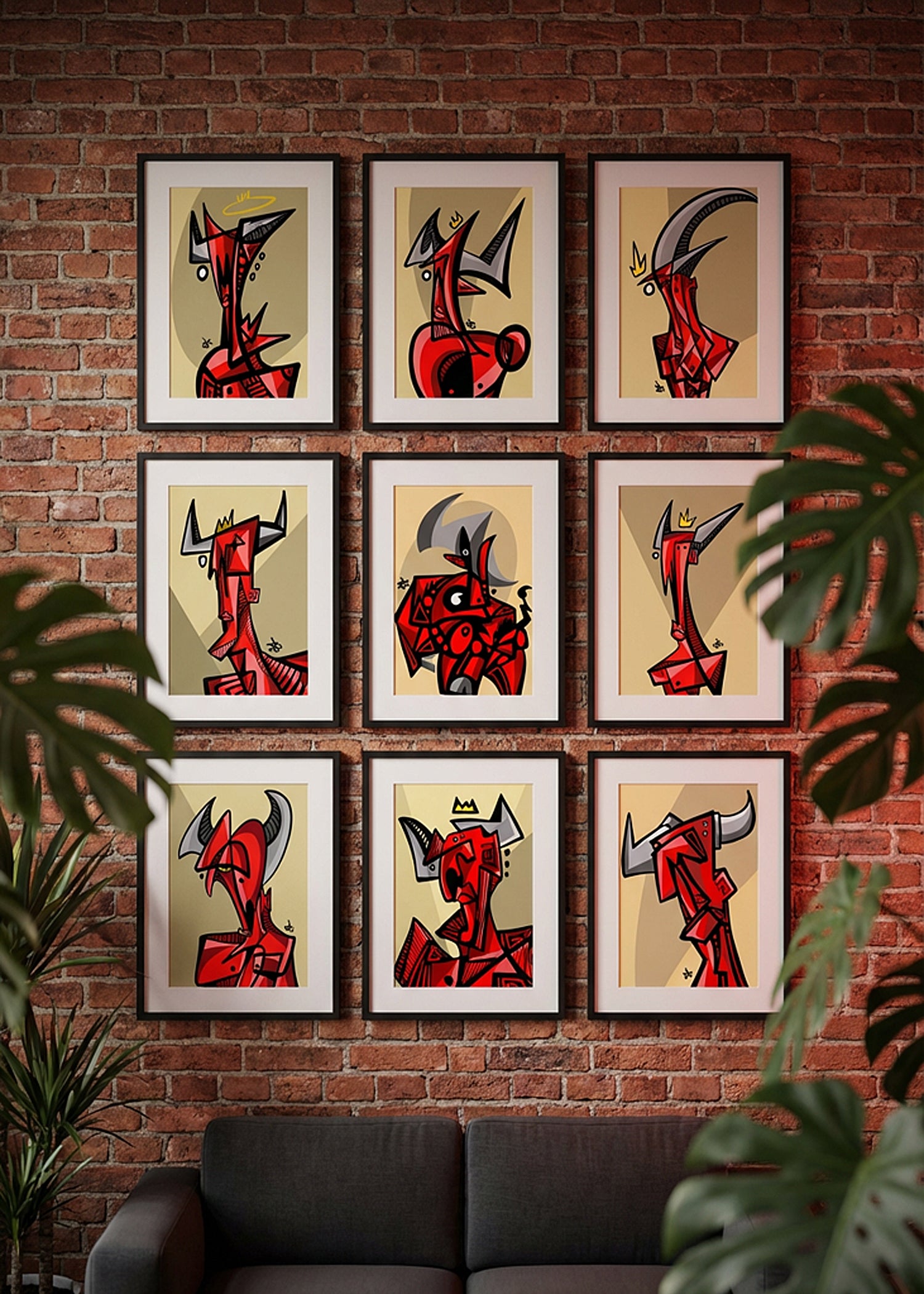 Belial V (2024) | Cubist Demon Art Print